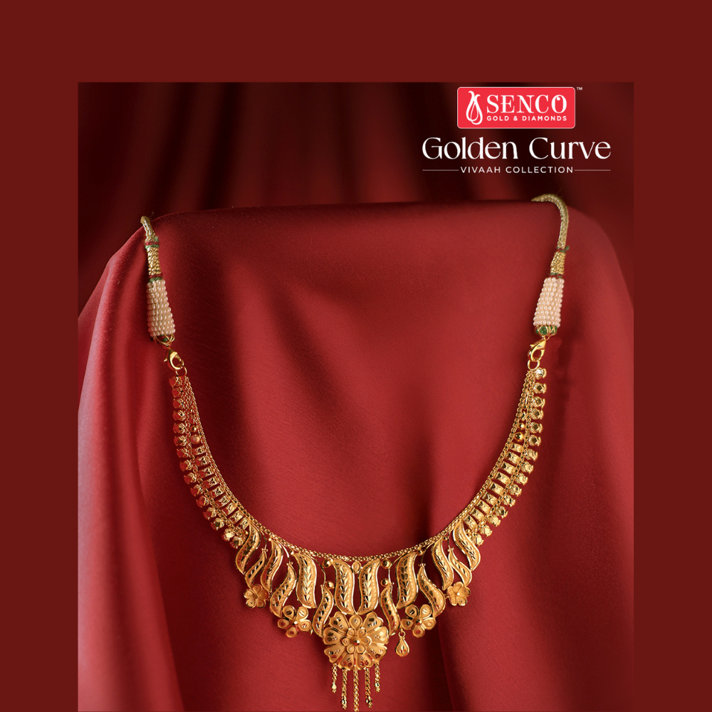 Senco Gold & Diamonds Latest Golden Curve Necklace